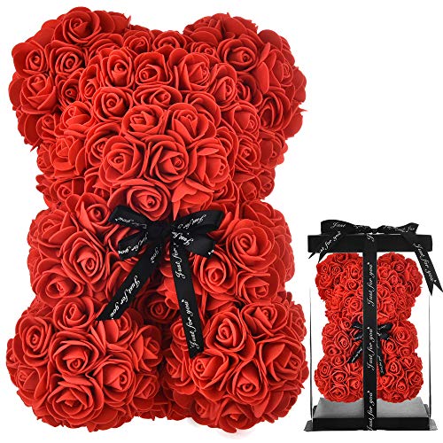 Rose Teddy Bear With Box, For Her, Perfect for Valentines Day