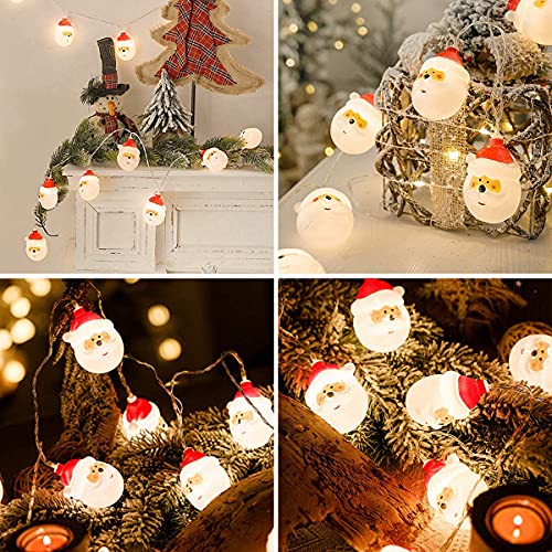 LED Christmas String Lights, Waterproof Battery Operated w/ 8 Flashing Modes