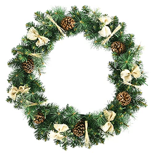 30” Pre-lit Christmas Wreath Decoration