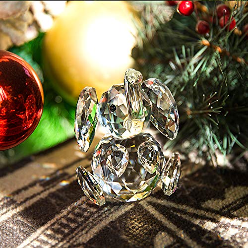 Cute Crystal Elephant Figurine Collection Cut Glass Ornament Statue Animal Collectible