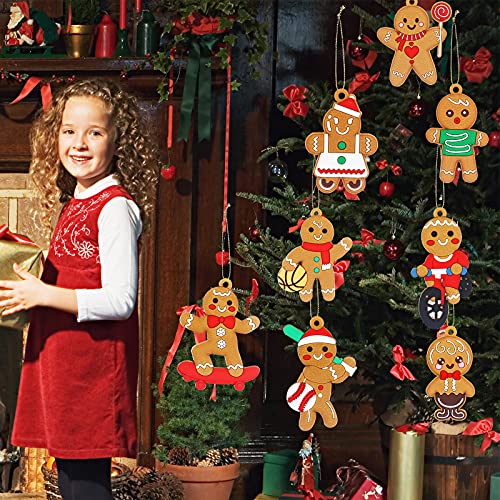 Gingerbread Man Christmas Tree Decorations & Ornaments Set