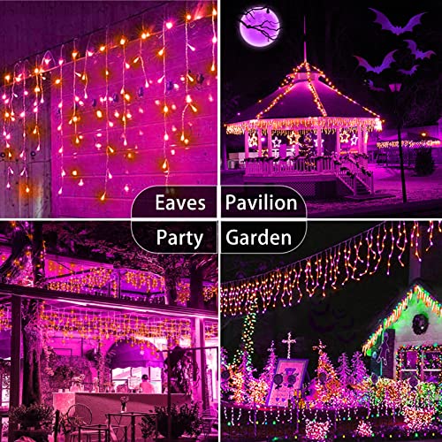 400 LED 32.8 FT 8 Modes 75 Drops Fairy String Curtain Lights for Christmas Decor