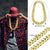 2 Pcs Big Gold Chunky Chain Necklace for Men/Women-32 inch