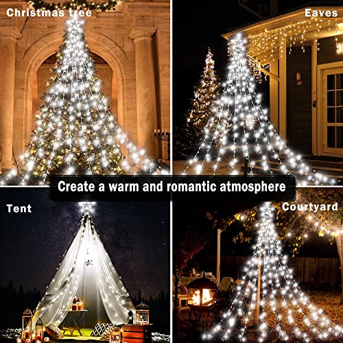 344 LED 8 Modes Christmas Decorations Waterfall Lights