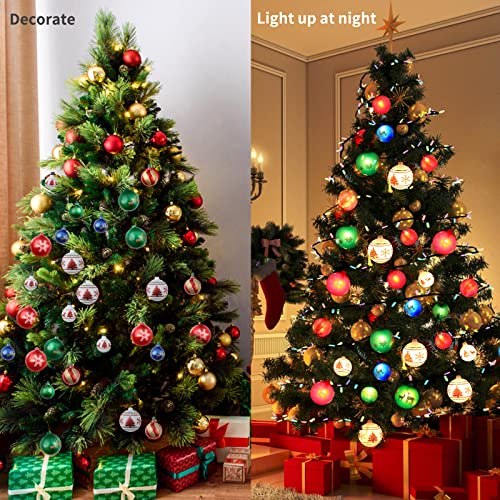 28ft 25 Bulbs Christmas Ball Ornaments w/ Lights