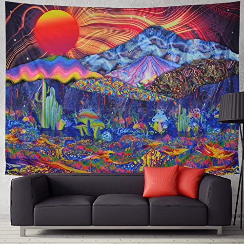 Colorful Tapestry Hippie Waves Abstract Wall Decoration