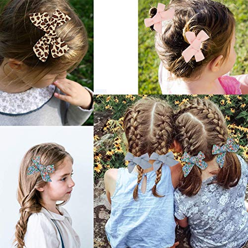 24 PCS Baby Girls Hair Bows Clips 4.5 inch Alligator Clips - One Size