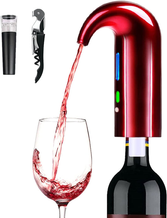 Electric Wine Aerator, Wine Dispenser, Aeration & Decanter Wine Pourer, Red