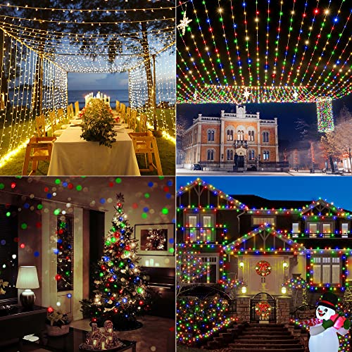 207FT 630LED 11 Modes Warm White to Multicolor Christmas Lights