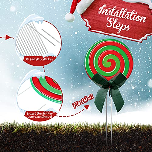 Christmas Peppermint Corrugated Yard Decorations