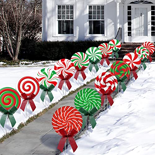 Christmas Peppermint Corrugated Yard Decorations