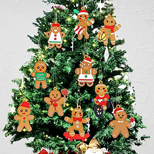 Gingerbread Man Christmas Tree Decorations & Ornaments Set