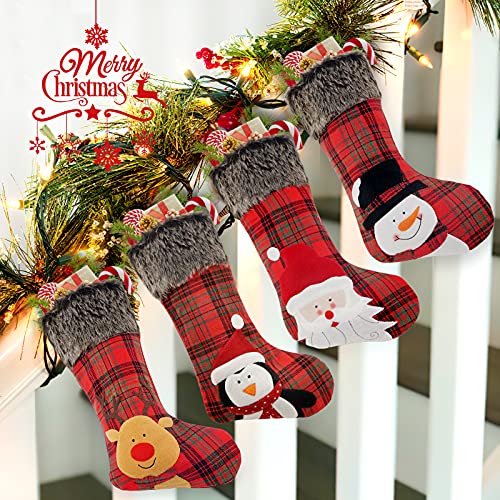 19" Christmas Stocking-4 Pack