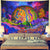 Psychedelic Mountain Galaxy Space Tapestry Colorful Trees Wall Decoration 59.1x51.2"