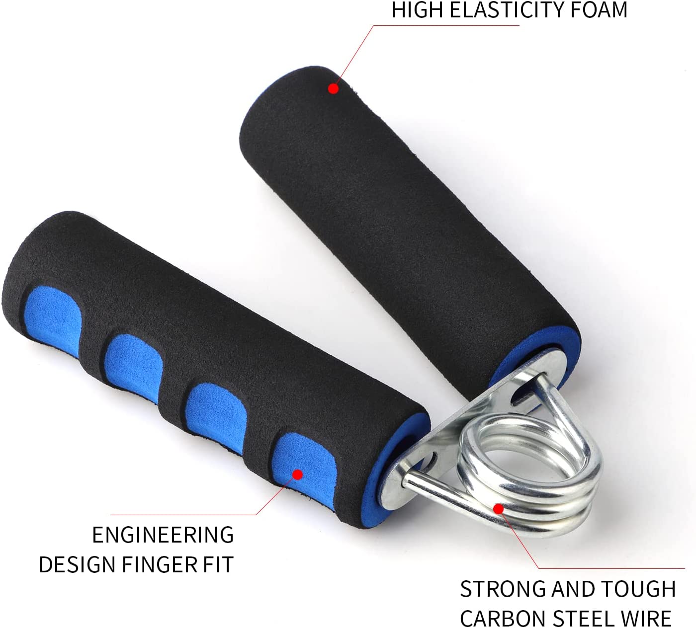 Hand Grips for Strength Training, Soft Foam Hand Workout Grippers, Strengthen, 2 Pack