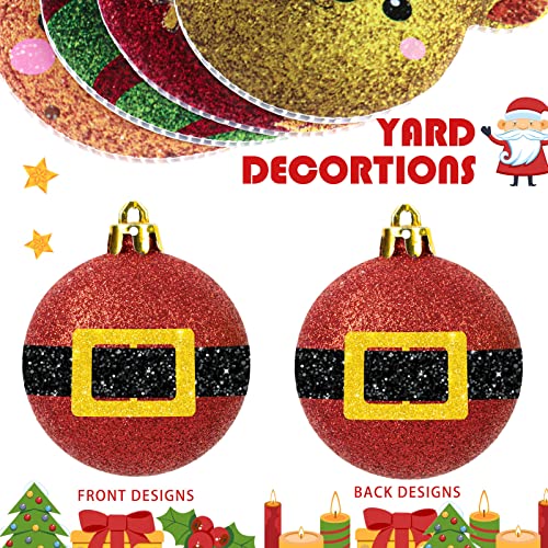 30 Pcs Plastic Double Sided Christmas Decorations