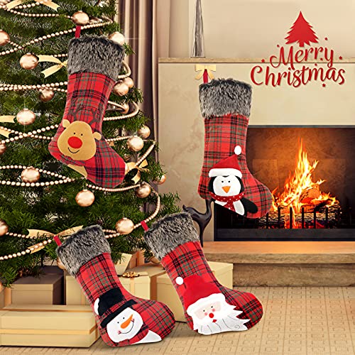 19" Christmas Stocking-4 Pack