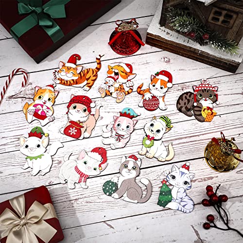 36 Pieces Wooden Christmas Ornaments