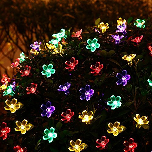 33 Feet 100 LED Cherry Flower Fairy String Lights Christmas, 8 Flash Modes with Tail Plug