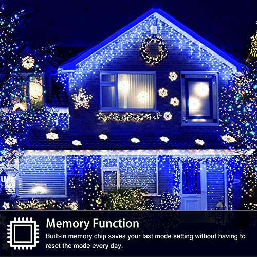 400 LED 32.8 FT 8 Modes 75 Drops Fairy String Curtain Lights for Christmas Decor