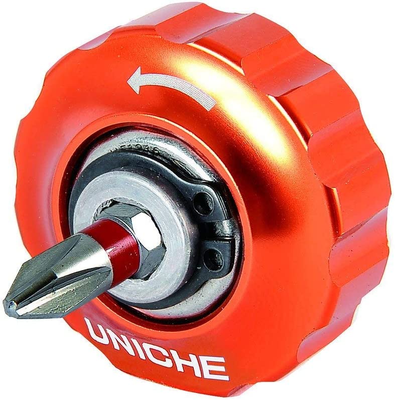 Black Stepless Bicycle Ratchet Mini Tool with Reversible Function. Multitool Repair Kit Road & Mountain Bikes