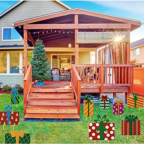 9 Pcs Christmas Yard Stakes Signs Decoration