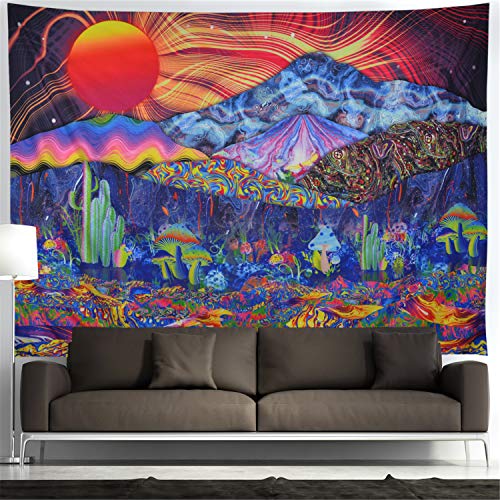 Colorful Tapestry Hippie Waves Abstract Wall Decoration