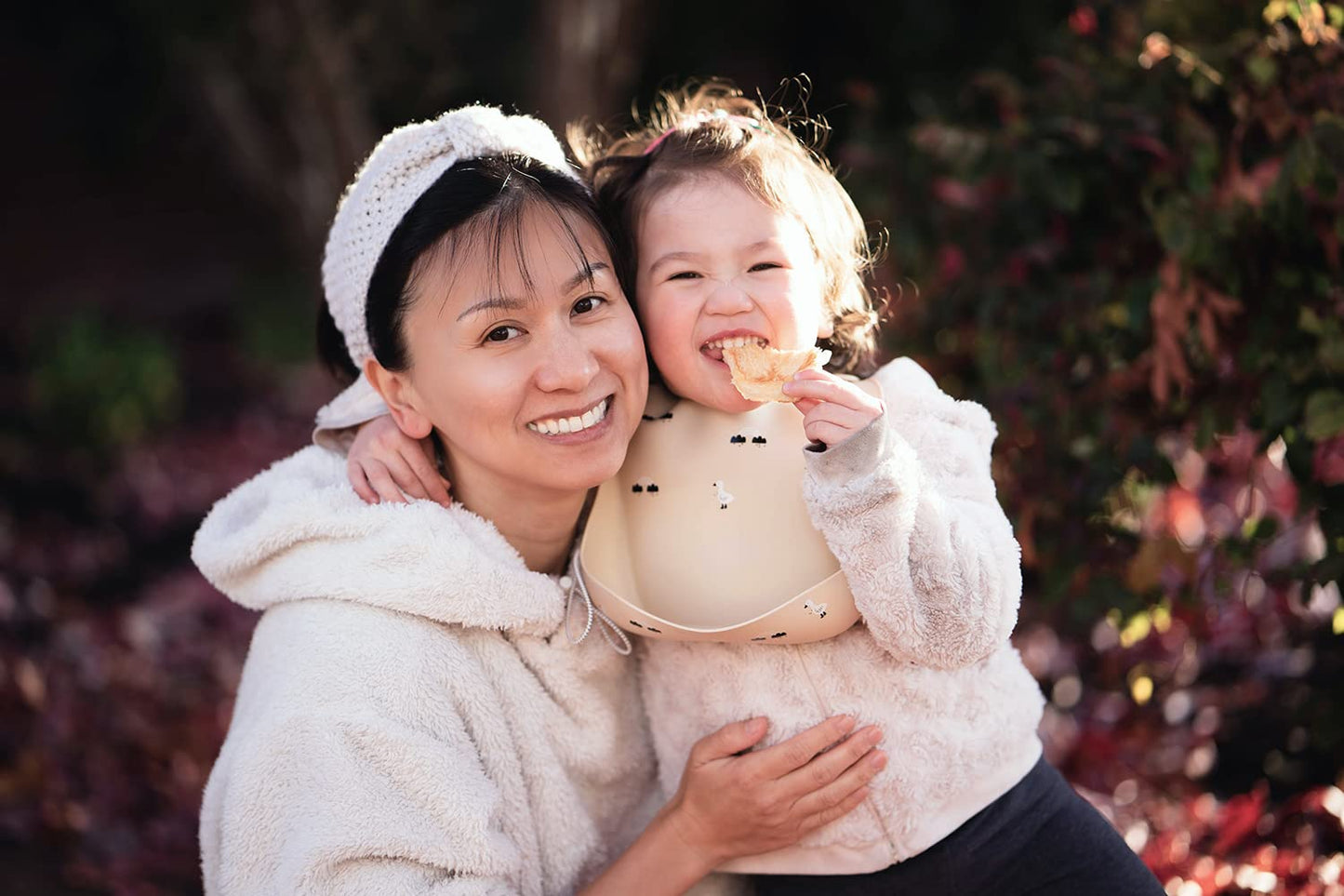 Baby Silicone Bibs 2 Sets w/ Food Catcher for Girls Boys Toddlers BPA Free-Dusty blue/Shifting sand