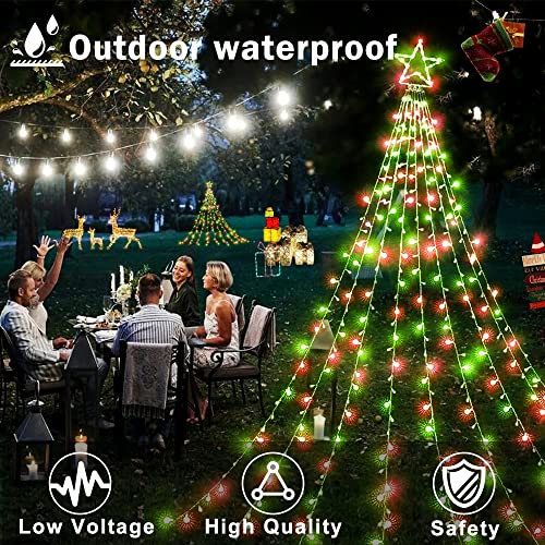 344 LED 8 Modes Christmas Decorations Waterfall Lights