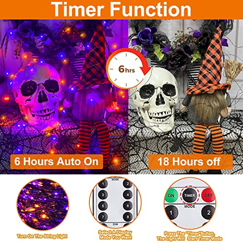 3 Set  Halloween Lights, w/ Remote & Timer 8 Modes Total 180 LED 59 Ft