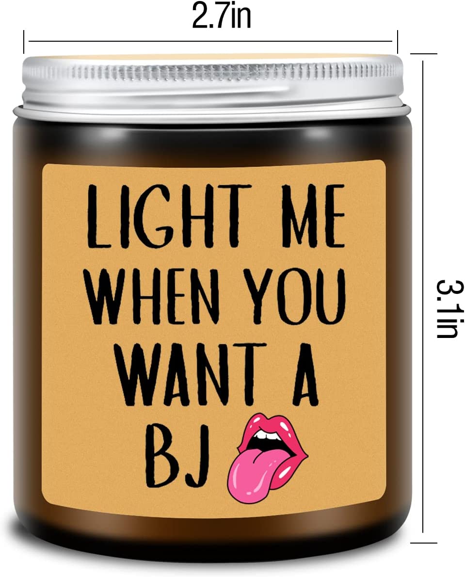 Gifts for Men, Light Me When You Want A BJ Candle - Funny Gifts for Valentines Day