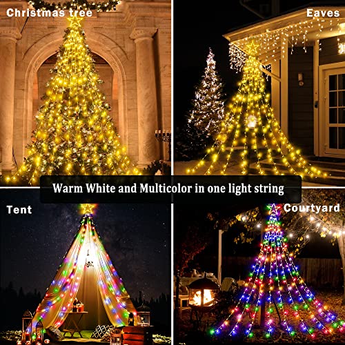 344 LED 8 Modes Christmas Decorations Waterfall Lights