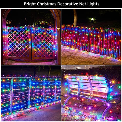 120 LedChristmas Decorations Net Lights Outdoor, 6.2ftx4.4ft, Fairy Mesh String Lights for Party, Holiday, Wedding