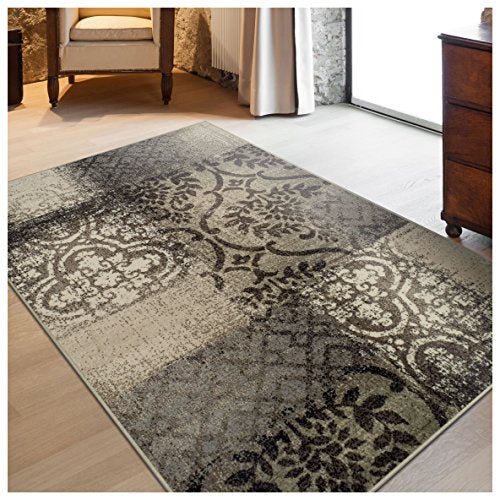 Beige Brown Bristol  Area Rug (5' x 8')