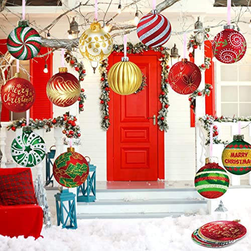 30 Pcs Plastic Double Sided Christmas Decorations