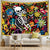 Skull Trippy Skeleton Tapestry for Wall Decoration