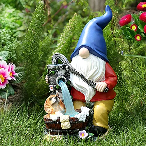 Garden Gnomes Outdoor Solar Figurine Lawn Patio Yard Funny Large Decor