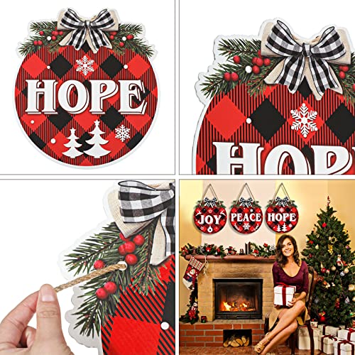 6 Pcs Christmas Hanging Sign Decorations