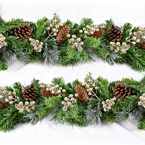 14 Pack Christmas Glitter Berries Stems- 7.8Inch