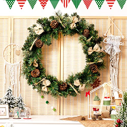 30” Pre-lit Christmas Wreath Decoration