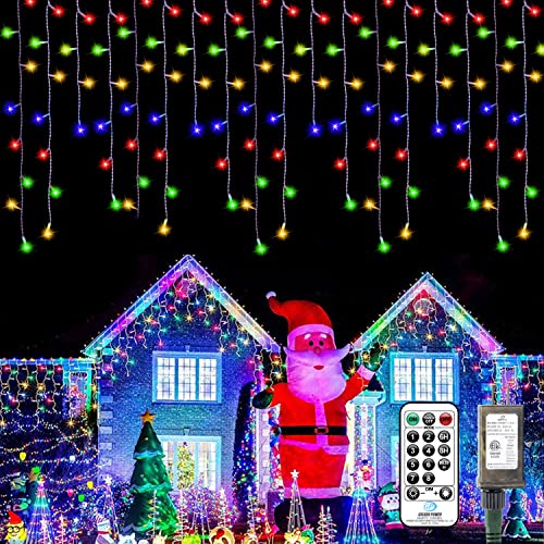 33FT 400 LED Icicle Christmas Lights 64 Drops w/ Remote