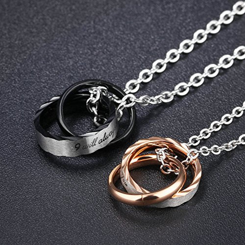 Matching Couples Necklace Titanium Stainless Steel