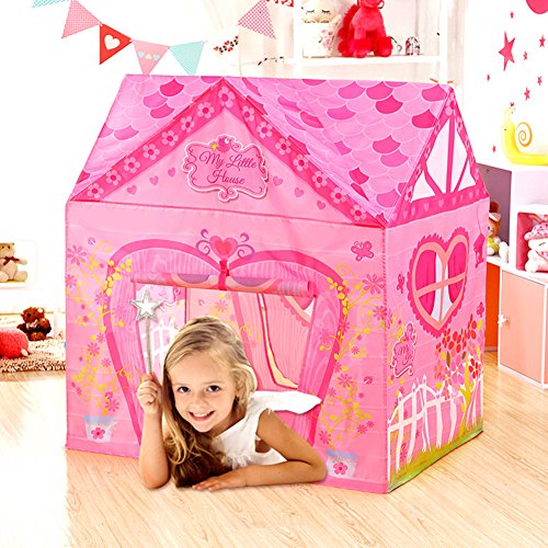 Princess Play Tent Pink Flower Pretend Playhouse