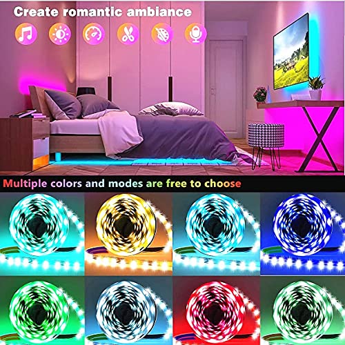 Led Strip Lights  Bluetooth Smart App Control Music Sync Color Changing RGB Led Light Strip with Remote