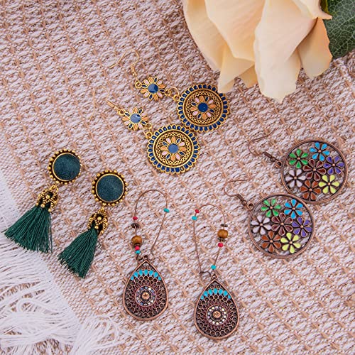 20 Pairs Bohemian Earrings Vintage Set for Women