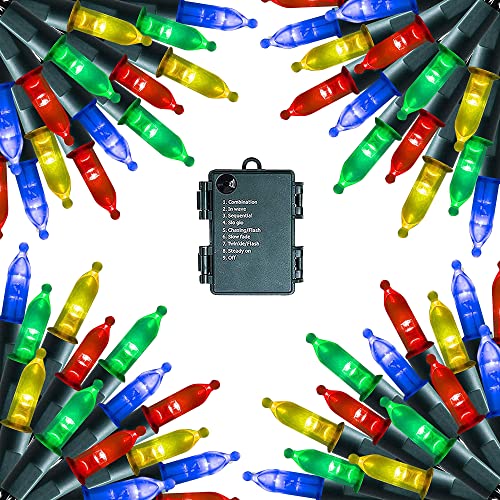 50 LED Battery Operated 16ft Christmas Lights Decoration