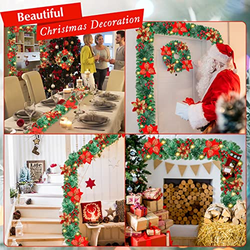 Pre-lit Artificial Christmas Garland Decoration