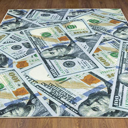 $100 Dollar Bill Area Rug-Multicolor