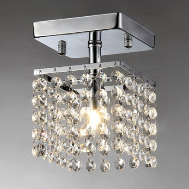 1-light Crystal 5-inch Chrome Chandelier for Home Decoration