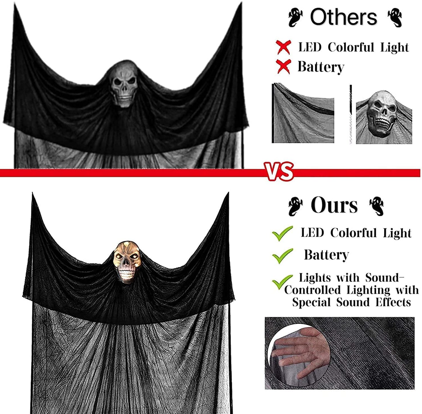 Halloween 11 ft Scary Ghost Hanging Decoration